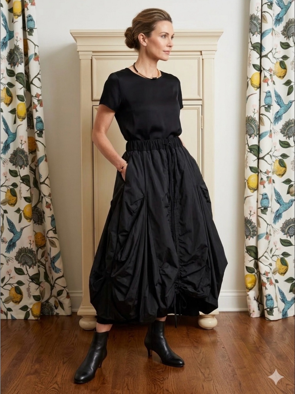 Chic Black A-Line Skirt